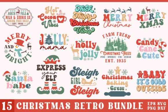 Download Retro Holiday Christmas SVG Bundle - Christmas Collection