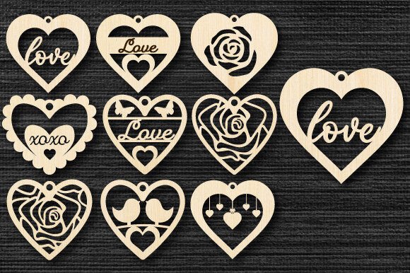 Download Valentine Hearts Laser Cut Bundle - Valentine Collection