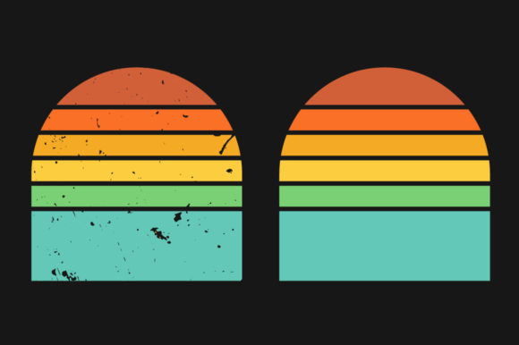 Download Sunset Retro Graphics Plain and Grunge - Retro graphics Collection