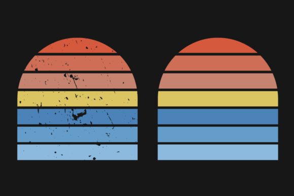Download Sunset Retro Graphics Plain and Grunge - Retro graphics Collection