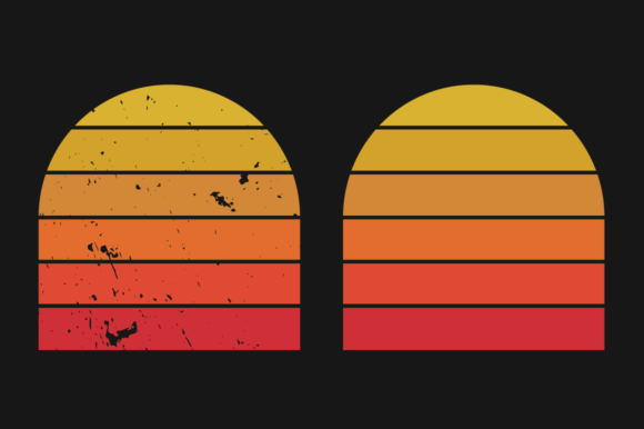 Download Sunset Retro Graphics Plain and Grunge - Retro graphics Collection