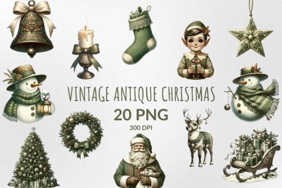 Download Watercolor Vintage Christmas Sublimation - Christmas Collection