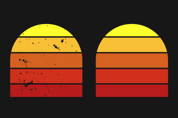 Download Sunset Retro Graphics Plain and Grunge - Retro graphics Collection