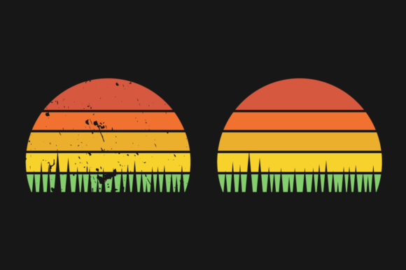 Download Sunset Retro Graphics Plain and Grunge - Retro graphics Collection