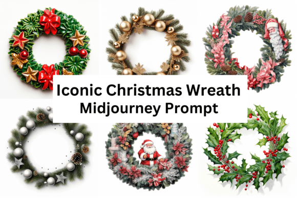 Download Ai Prompt for Iconic Christmas Wreaths - Christmas Collection