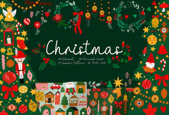 Download Retro Christmas Illustration - Christmas Collection