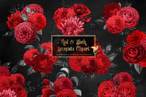 Download Red and Black Bouquets Clipart - Premium Resources