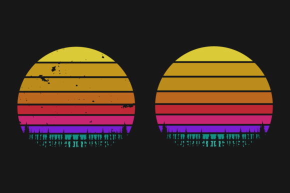 Download Sunset Retro Graphics Plain and Grunge - Retro graphics Collection