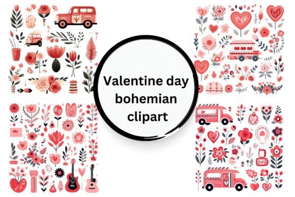 Download Valentine Day Bohemian Clipart - Valentine Collection