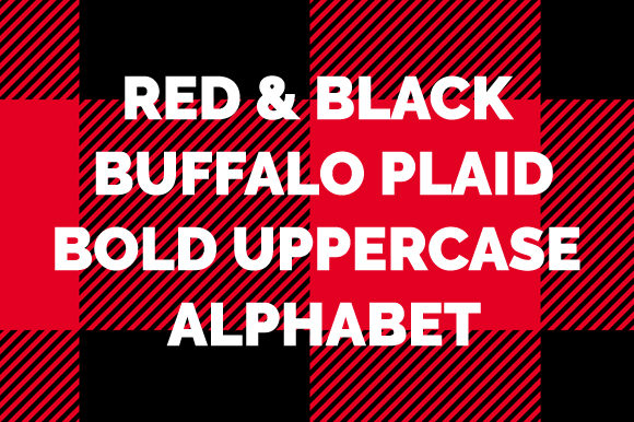 Download Red and Black Buffalo Check Alphabet - Premium Resources