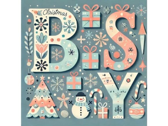 Download Pastel Christmas Letters with Soft Hues - Christmas Collection