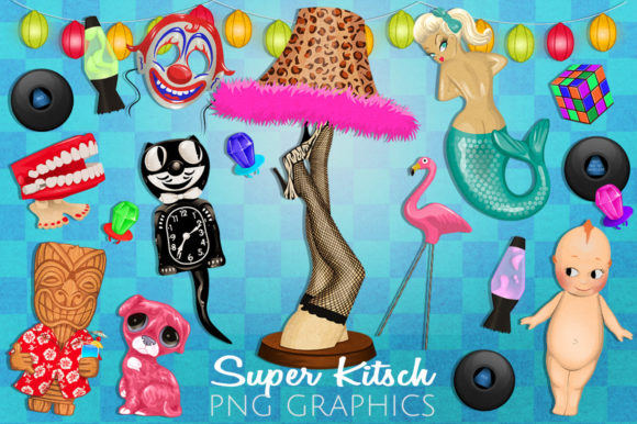 Download Super Kitsch Retro Graphics Set - Retro graphics Collection