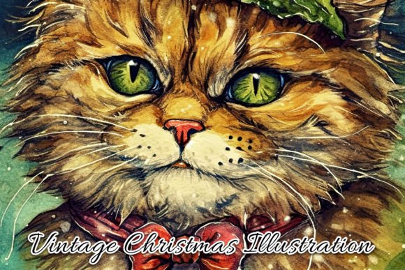 Download Vintage Christmas Card Illustration IX - Christmas Collection